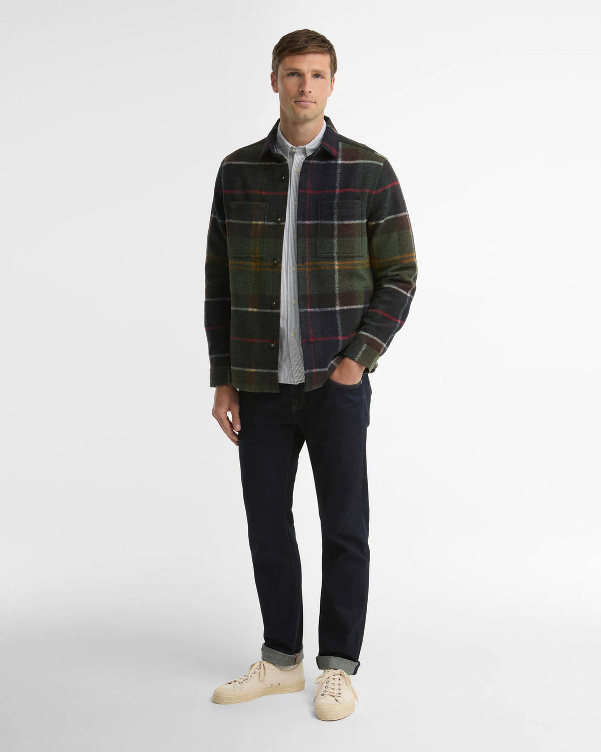 BARBOUR WOODALANE OVERSHIRT CLASSIC TARTAN