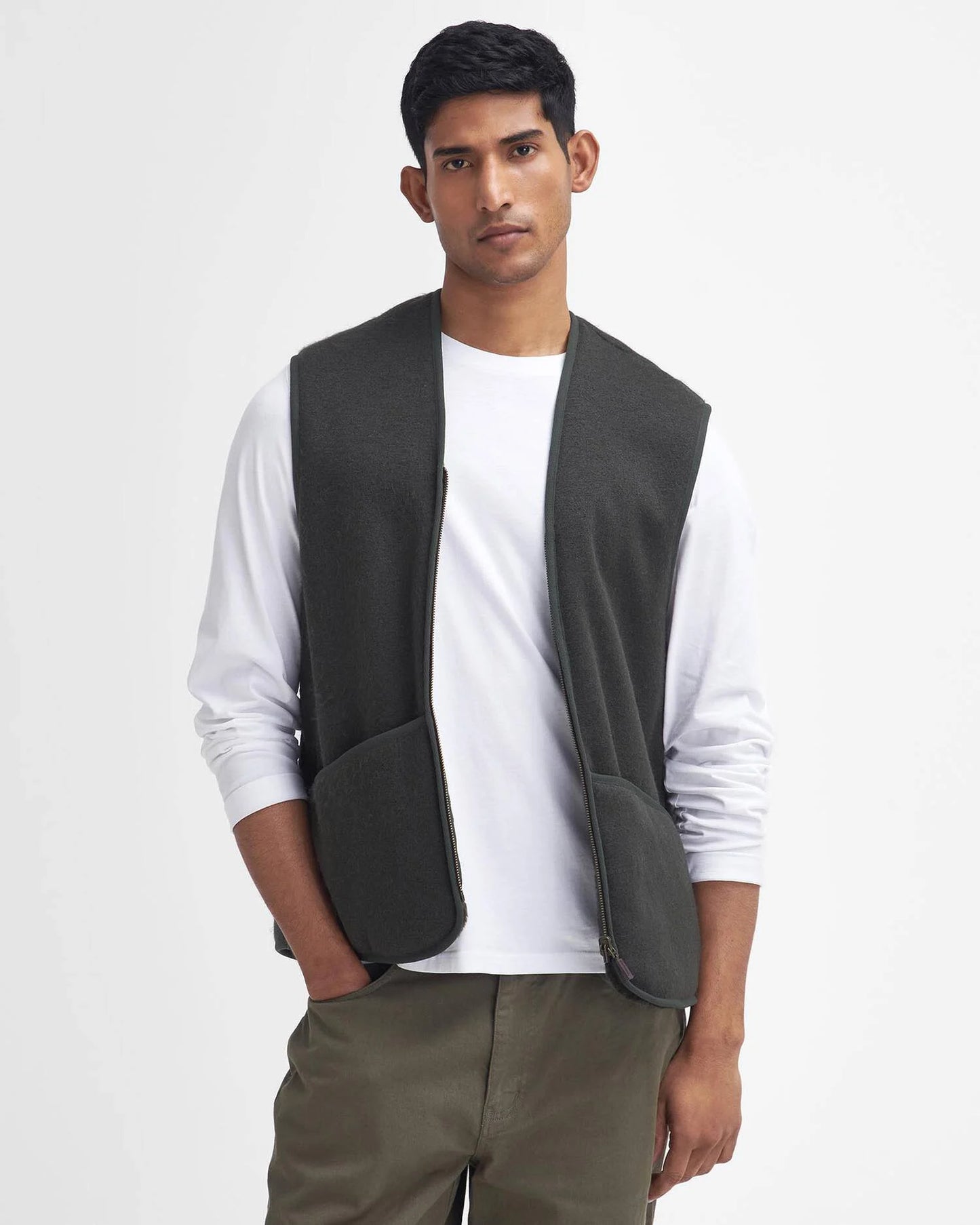 BARBOUR GILET PILE SAGE