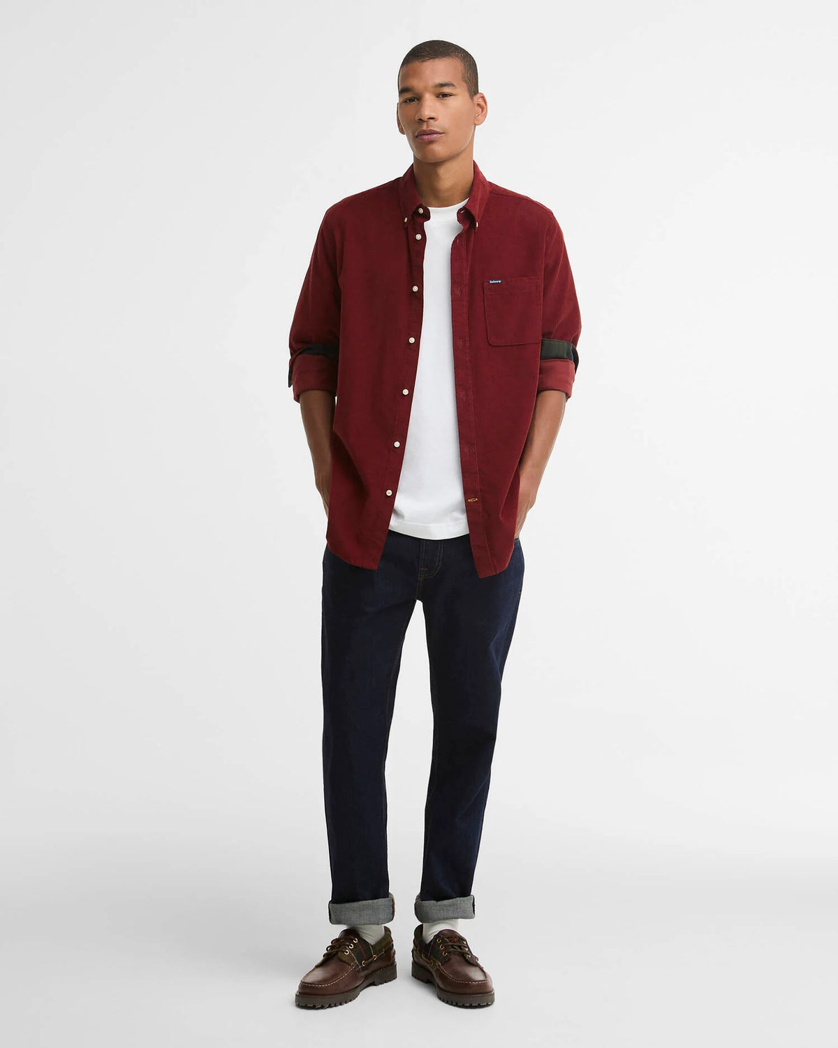 BARBOUR RAMSEY CAMICIA RUSSET BROWN