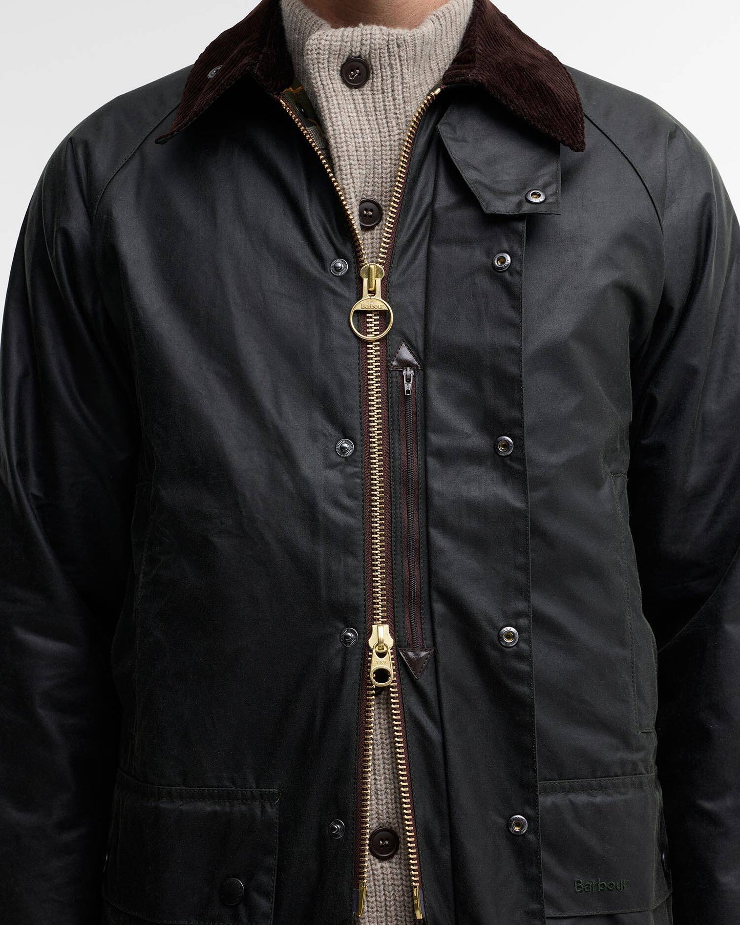 BARBOUR BEAUFORT SAGE WAXED