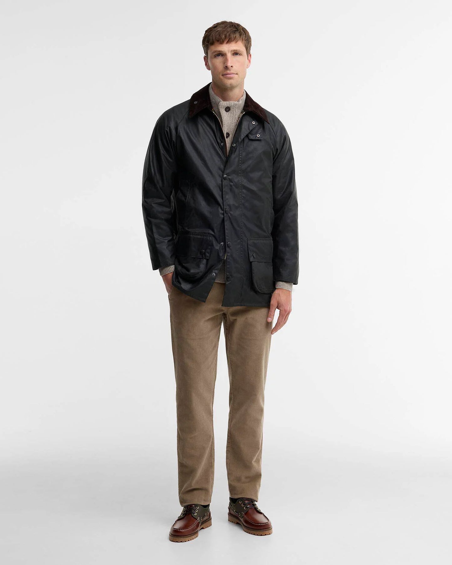 BARBOUR BEAUFORT SAGE WAXED