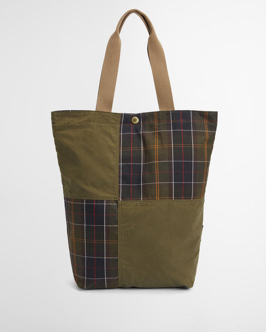 BARBOUR TRANSPORT PATCHWORK TOTE BAG