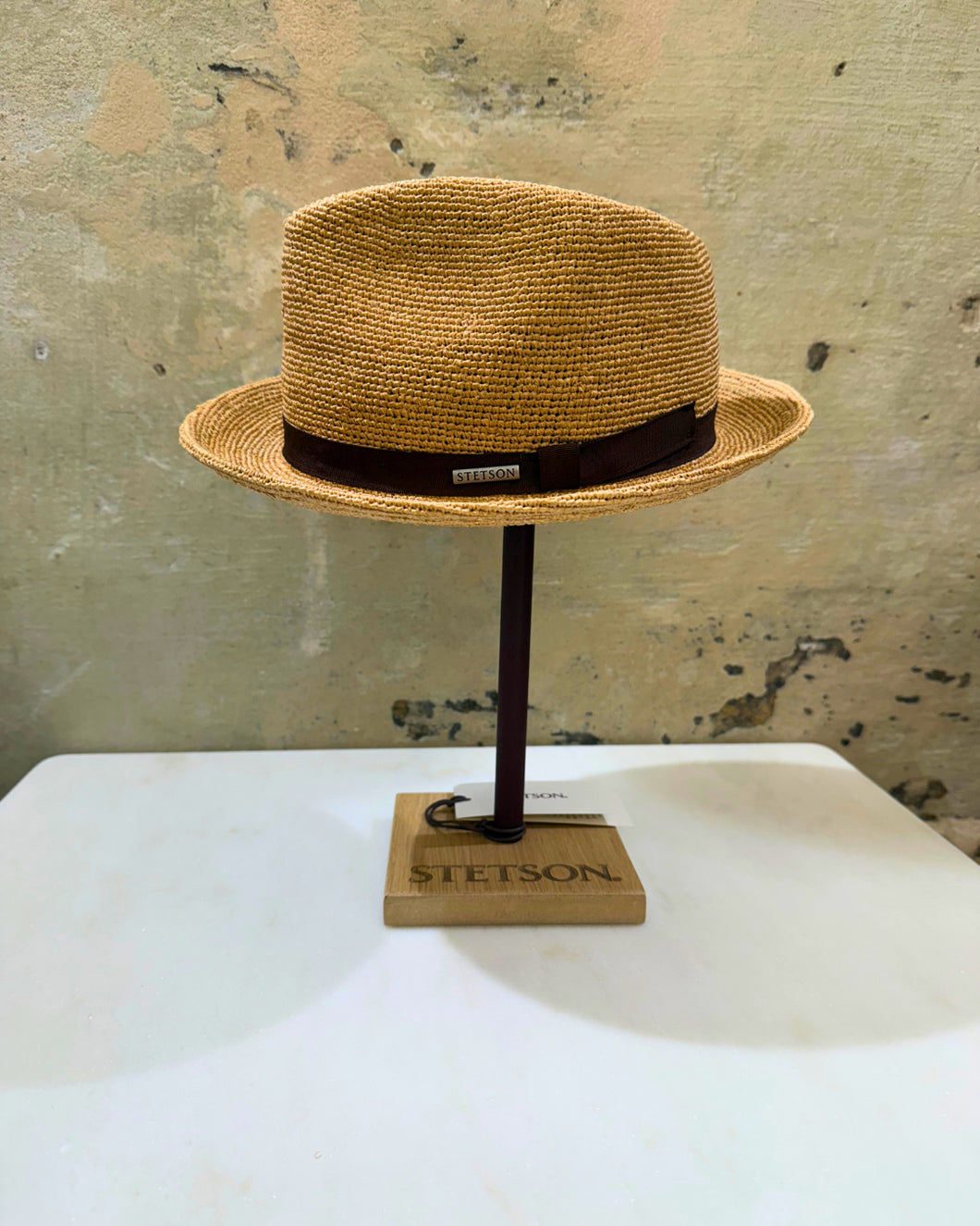 STETSON FEDORA RAFFIA CROCHET NATURAL