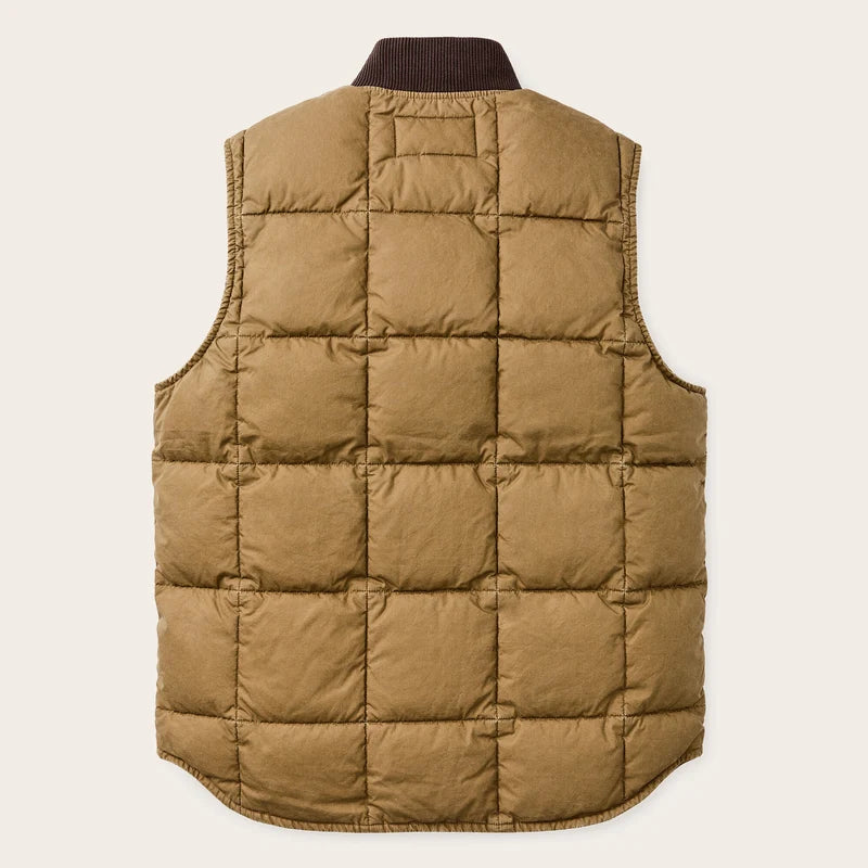 FILSON COTTON DOWN VEST LIGHT BROWN