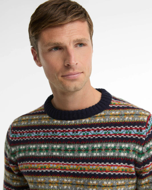 BARBOUR MAGLIONE FAIR ISLE NAVY - CINQUANTOTTO PESARO | Negozio di abbigliamento