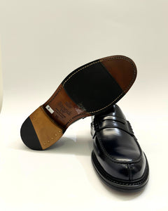 BERWICK PENNY LOAFER SPAZZOLATO BLU